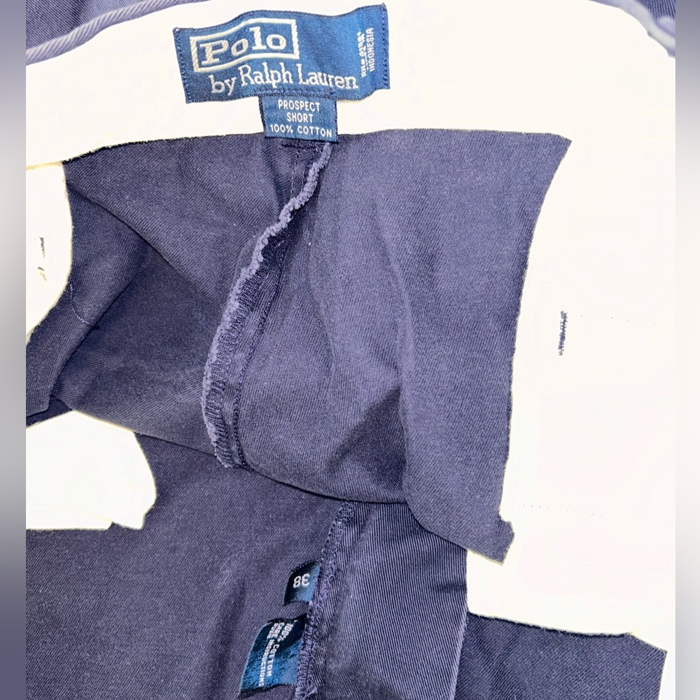 Polo‎ Ralph Lauren Prospect Short, men’s navy Classic Chino Vintage size 38 - Picture 8 of 10